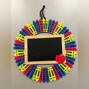 Colorful Crayon/Chalkboard Sign